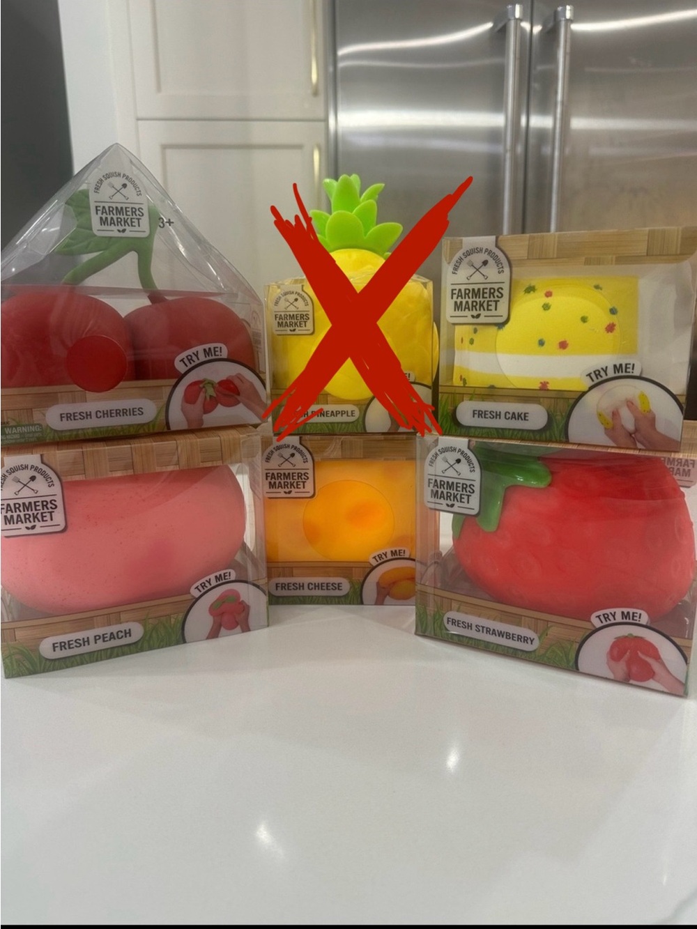 Set of 5 Sunny Days Squeezy Cake Cherries Cheese Strawberry Peach NEW